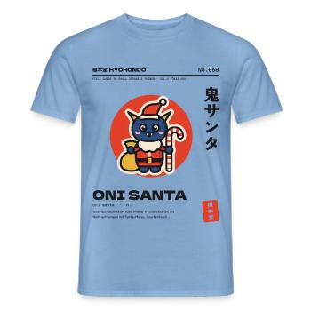 Japanisches Weihnachten Oni - Männer T-Shirt - Carolina Blue - Vorne - AI Model Male 178 light (178cm)