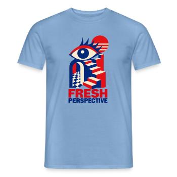 Frische Perspektive Augenstufen - Männer T-Shirt - Carolina Blue - Vorne - AI Model Male 178 light (178cm)