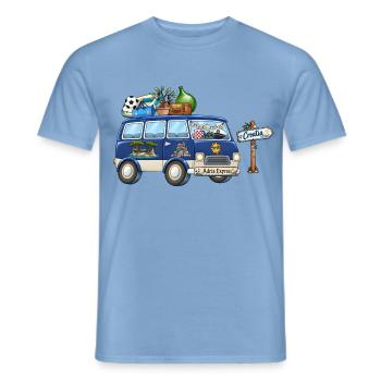 Kroatien Camper Wohnmobil - Männer T-Shirt - Carolina Blue - Vorne - AI Model Male 178 light (178cm)
