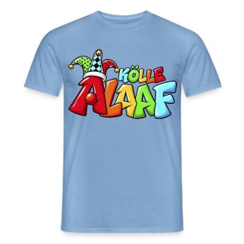 Kölle Alaaf – Buntes Comic Karneval Design mit Nar - Männer T-Shirt - Carolina Blue - Vorne - AI Model Male 178 light (178cm)