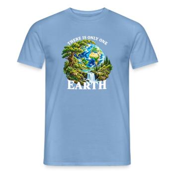 Erde: Einzigartige Naturwelt - Männer T-Shirt - Carolina Blue - Vorne - AI Model Male 178 light (178cm)