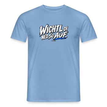 Wichtli Di Ned So Auf - Dialekt Shirt - Männer T-Shirt - Carolina Blue - Vorne - AI Model Male 178 light (178cm)