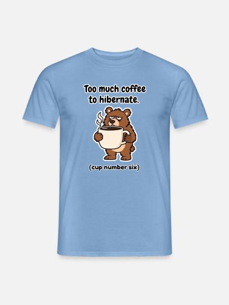 Finnischer Kaffeebär Winterschlaf - Männer T-Shirt - Carolina Blue
