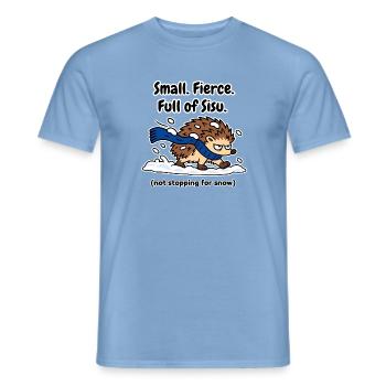 Voll mit Sisu finnischen Igeln - Männer T-Shirt - Carolina Blue - Vorne - AI Model Male 178 light (178cm)