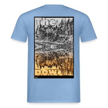 Chemise d’abattage Timber Harvester Forestry Company XO751 - T-shirt homme - carolina blue - Dos - AI Model Male 178 light (178cm)