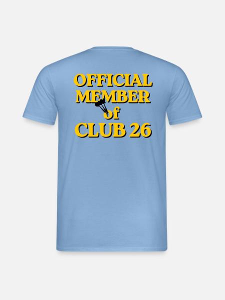 Darts Mitglied Club 26 – Goldschrift - Männer T-Shirt - Carolina Blue