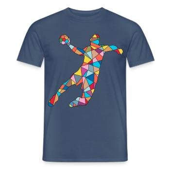 Handballer Handballspieler Jungen Herren Handball - Männer T-Shirt - Dunkles Denimblau - Vorne - AI Model Male 178 light (178cm)
