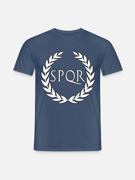 Roemer Rom Roemisch SPQR WEISS - Männer T-Shirt - Dunkles Denimblau