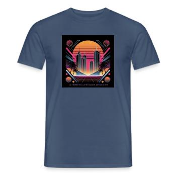 Die Realität ist eine hartnäckige Illusion - Männer T-Shirt - Dunkles Denimblau - Vorne - AI Model Male 178 light (178cm)