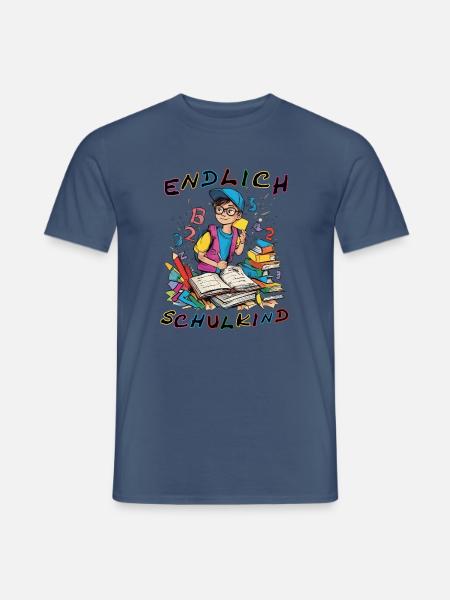Endlich Schulkind: Lernabenteuer - Männer T-Shirt - Dunkles Denimblau
