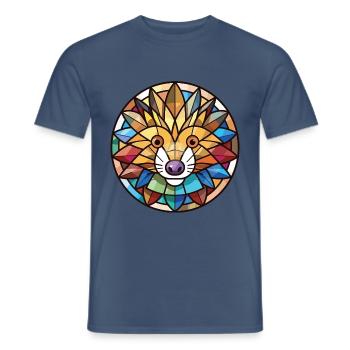 Igel Bunte Aquarell-Tierillustration - Männer T-Shirt - Dunkles Denimblau - Vorne - AI Model Male 178 light (178cm)