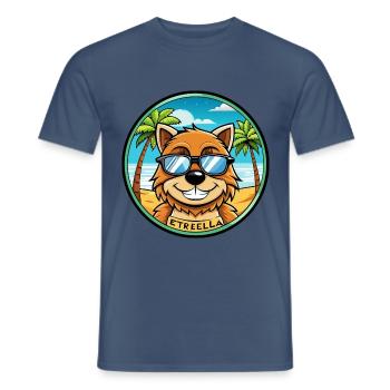 Estrela Mountain Dog Breed Cartoon Sunglass Beach - T-shirt homme - denim foncé - Devant - AI Model Male 178 light (178cm)