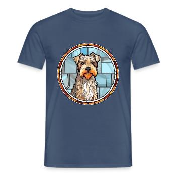 Sporting Lucas Terrier Hunderasse Buntglas Col - Männer T-Shirt - Dunkles Denimblau - Vorne - AI Model Male 178 light (178cm)
