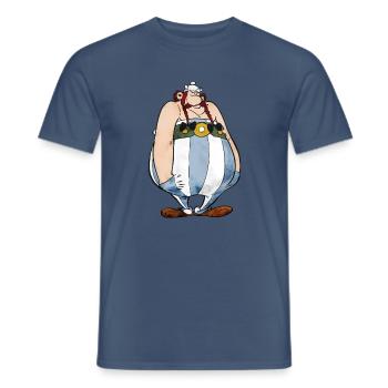 Asterix Obelix Hände In Den Taschen - Männer T-Shirt - Dunkles Denimblau - Vorne - AI Model Male 178 light (178cm)