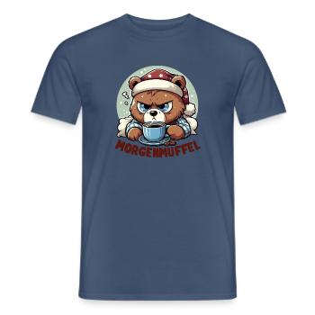 Morgenmuffel - Männer T-Shirt - Dunkles Denimblau - Vorne - AI Model Male 178 light (178cm)