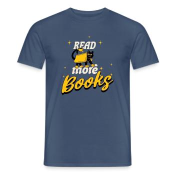 Read More Books – Cooles Design für Bücherwürmer - Männer T-Shirt - Dunkles Denimblau - Vorne - AI Model Male 178 light (178cm)