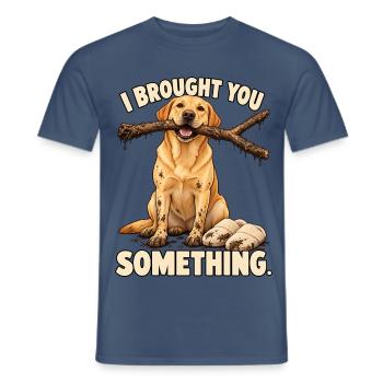 Labrador-Zweigstellenlieferung - Männer T-Shirt - Dunkles Denimblau - Vorne - AI Model Male 178 light (178cm)