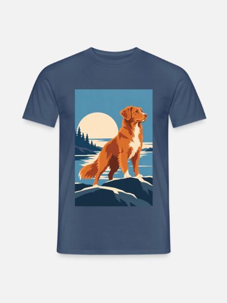 Nova Scotia Retriever - Männer T-Shirt - Dunkles Denimblau