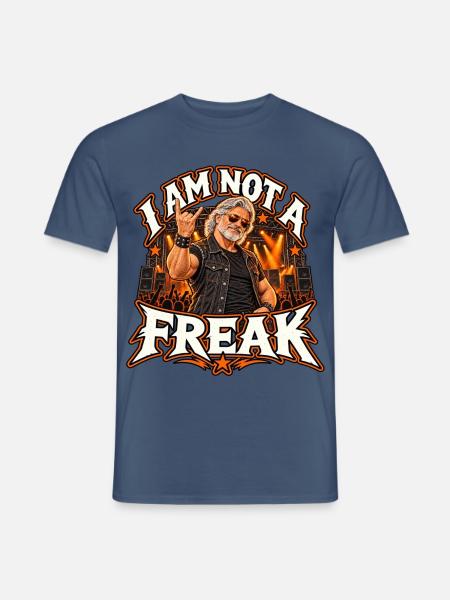 I Am Not A Freak - Männer T-Shirt - Dunkles Denimblau