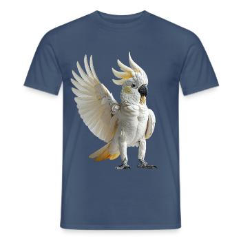 Kakadu - Männer T-Shirt - Dunkles Denimblau - Vorne - AI Model Male 178 light (178cm)