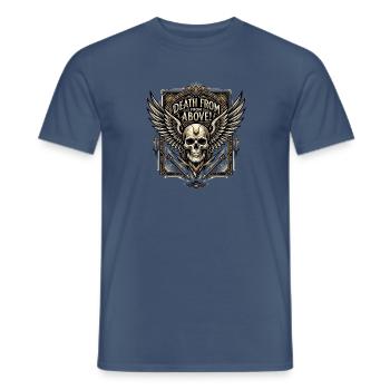 Death_from_above_-_Art_Deco - Männer T-Shirt - Dunkles Denimblau - Vorne - AI Model Male 178 light (178cm)