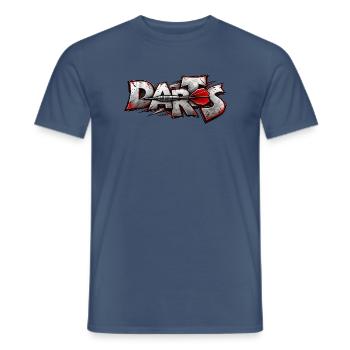 Darts Graffiti Burst - Männer T-Shirt - Dunkles Denimblau - Vorne - AI Model Male 178 light (178cm)