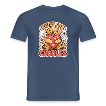 Built for Cuddles – Knuddel-Hund mit Herz - Männer T-Shirt - Dunkles Denimblau - Vorne - AI Model Male 178 light (178cm)
