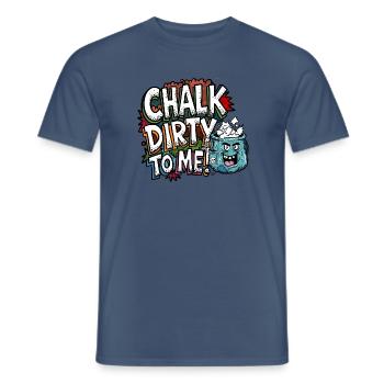 Chalk_Dirty - Männer T-Shirt - Dunkles Denimblau - Vorne - AI Model Male 178 light (178cm)