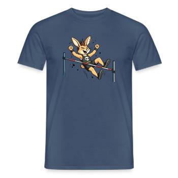 Bunny Punk Hochsprung-Athlet - Männer T-Shirt - Dunkles Denimblau - Vorne - AI Model Male 178 light (178cm)