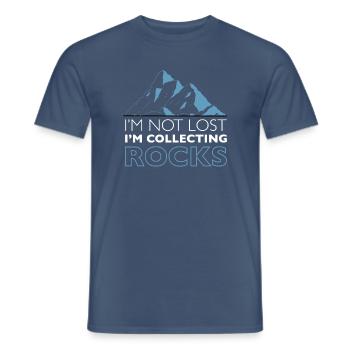 Im Not Lost Im Collecting Rocks Geologe Steine - Männer T-Shirt - Dunkles Denimblau - Vorne - AI Model Male 178 light (178cm)