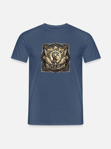 Ideas_are_Bulletproof_-_Art_Deco - Männer T-Shirt - Dunkles Denimblau