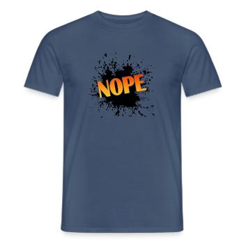 Nope Gradient - Männer T-Shirt - Dunkles Denimblau - Vorne - AI Model Male 178 light (178cm)