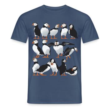 Mehr Puffin-Freunde - Männer T-Shirt - Dunkles Denimblau - Vorne - AI Model Male 178 light (178cm)