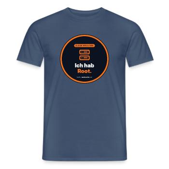 Ich Hab Root. Linux Admin Shirt - Männer T-Shirt - Dunkles Denimblau - Vorne - AI Model Male 178 light (178cm)