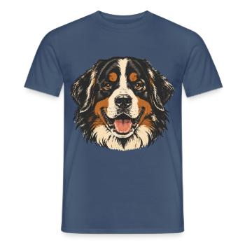 Alter-Berner Sennenhund - Männer T-Shirt - Dunkles Denimblau - Vorne - AI Model Male 178 light (178cm)