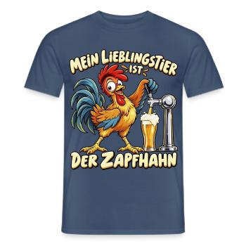 Mein Lieblingstier ist der Zapfhahn – Lustiger Bie - Männer T-Shirt - Dunkles Denimblau - Vorne - AI Model Male 178 light (178cm)