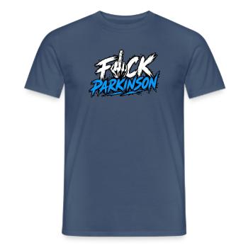 Fuck Parkinson Provokante Botschaft - Männer T-Shirt - Dunkles Denimblau - Vorne - AI Model Male 178 light (178cm)
