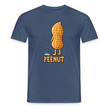 Peenut Lustige Erdnuss Wortspiel Cartoon Humor - Männer T-Shirt - Dunkles Denimblau - Vorne - AI Model Male 178 light (178cm)