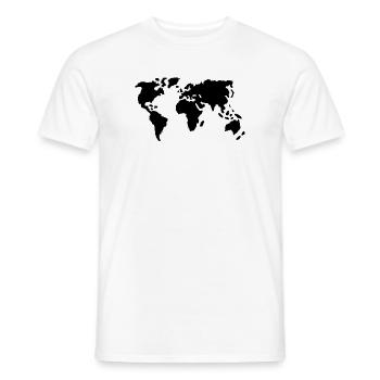 Welt - Männer T-Shirt - Weiß - Vorne - AI Model Male 178 dark (178cm)