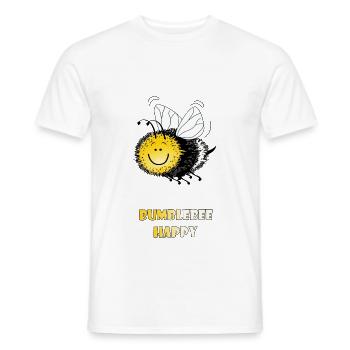 Hummel glückliche zufriedene Hummel - Männer T-Shirt - Weiß - Vorne - AI Model Male 178 dark (178cm)