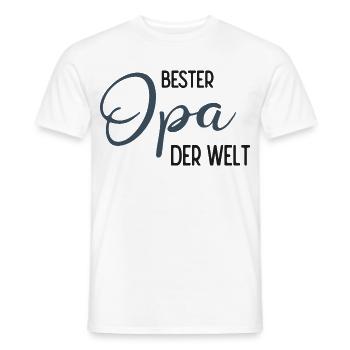 Bester Opa der Welt - Spruchdesign - Männer T-Shirt - Weiß - Vorne - AI Model Male 178 dark (178cm)
