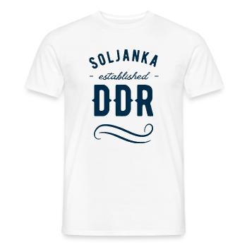 Soljanka DDR Legacy - Männer T-Shirt - Weiß - Vorne - AI Model Male 178 dark (178cm)