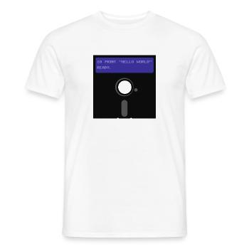 floppy disk - Men's T-Shirt - white - Front - AI Model Male 178 dark (178cm)