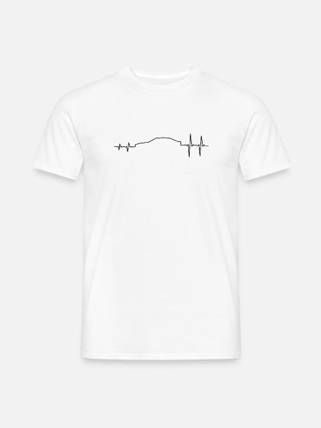 Sportwagen E36 Heckantrieb Pulsschlag - Männer T-Shirt - Weiß
