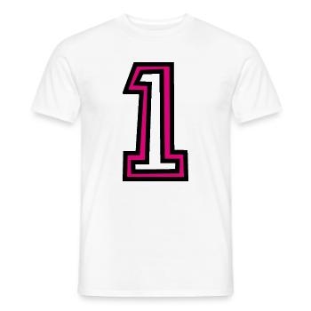 1. 1 JAHR. 1. JAHRESTAG. 1 JAHR GEBURTSTAG - Männer T-Shirt - Weiß - Vorne - AI Model Male 178 dark (178cm)