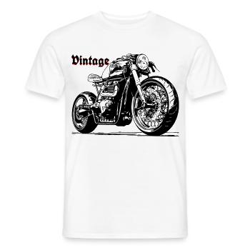 Nachtbike Linienkunst - Männer T-Shirt - Weiß - Vorne - AI Model Male 178 dark (178cm)