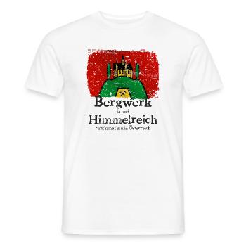 Bergwerk ist mein Himmelreich im Burgenland - Männer T-Shirt - Weiß - Vorne - AI Model Male 178 dark (178cm)