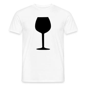 Wine Glass Black Grapevine Wine Gift - Men's T-Shirt - white - Front - AI Model Male 178 dark (178cm)