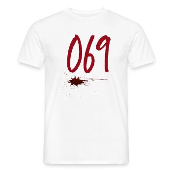 Postleitzahl Frankfurt 069 - Männer T-Shirt - Weiß - Vorne - AI Model Male 178 dark (178cm)