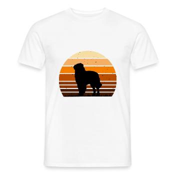 Karpaten Schäferhund Silhouette Retro Sonnenuntergang - Männer T-Shirt - Weiß - Vorne - AI Model Male 178 dark (178cm)